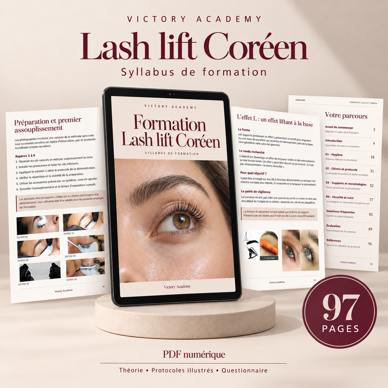 Livret de formation : Lash lift Coréen